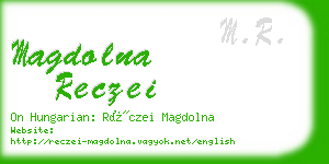 magdolna reczei business card